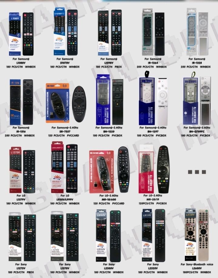 Пульты на Samsung, LG, пульт на телевизор, тюнер