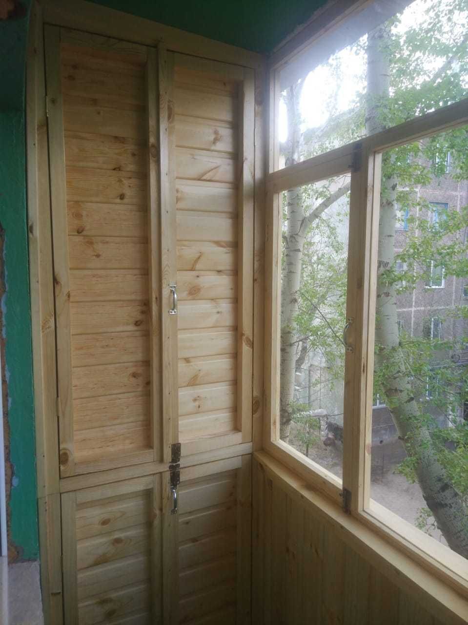 Остекление деревянных балконов