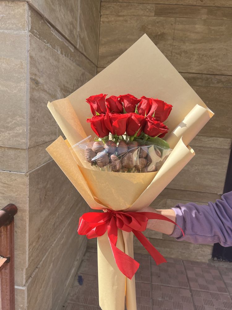 клубника в шоколаде Астана доставка клубника в шоколаде букет букеты