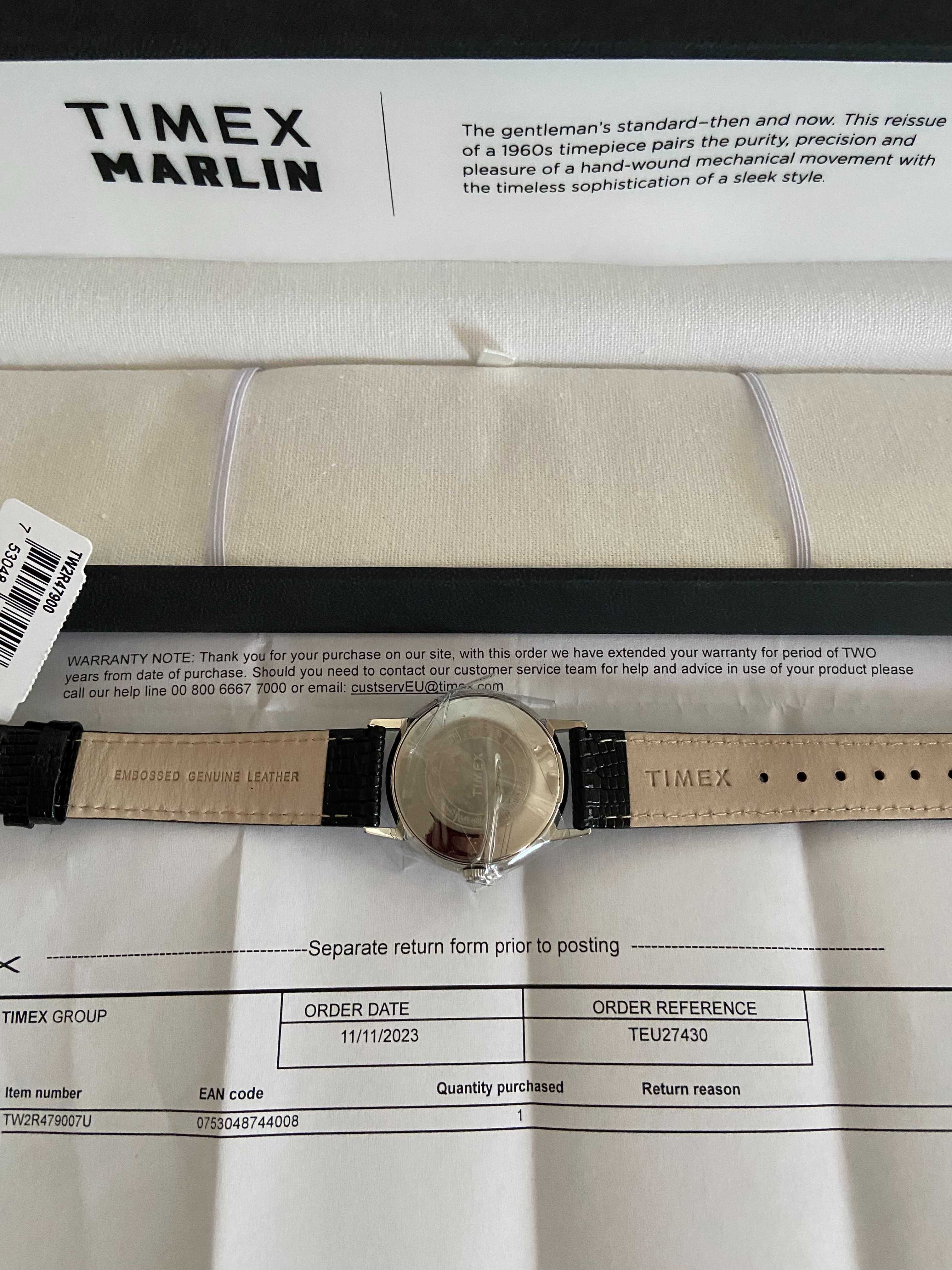 Часы Timex Marlin Винтажная редкая серия 34 мм