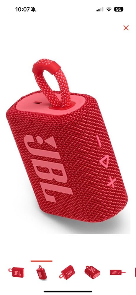 Портативная колонка JBL GO3 красный