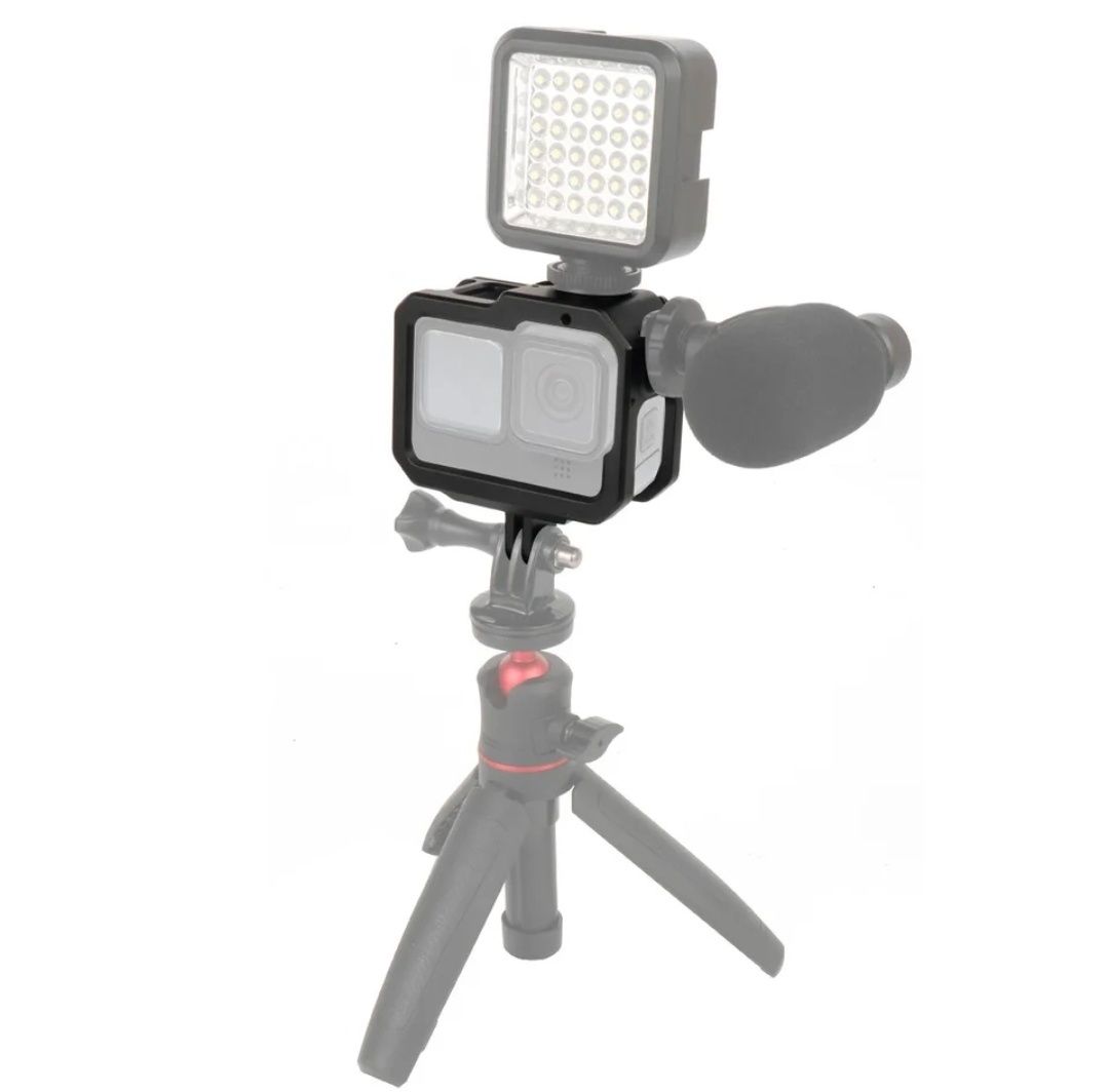 Алюминиевый защитный чехол-рамка для GoPro Hero 9 10 11 черный