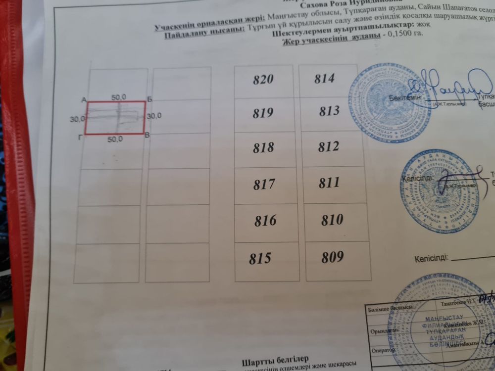 Сайын Шапағатов елді мекенінен 15 соток жер сатылады