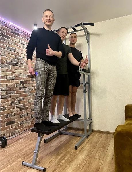 Стальной многофункциональный турник 4в1 250кг