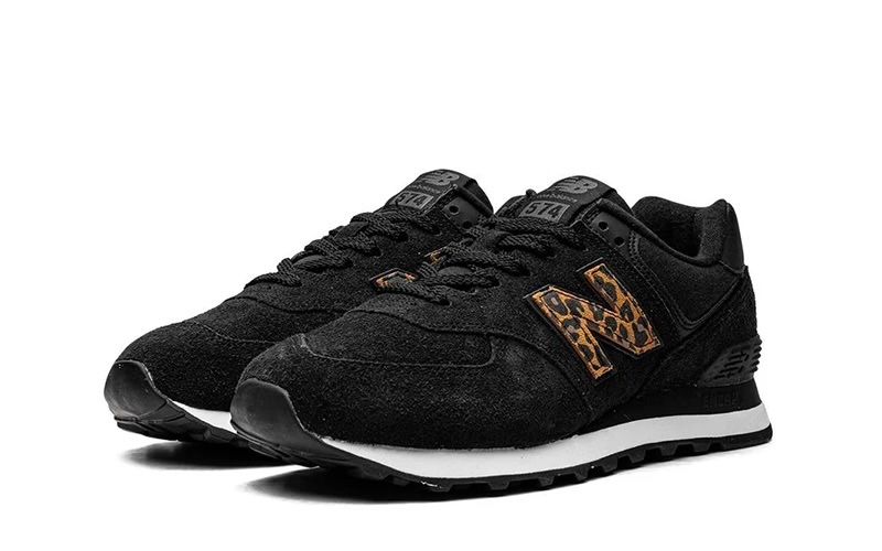 Кроссовки New Balance 574 модель с Leopard вставкой