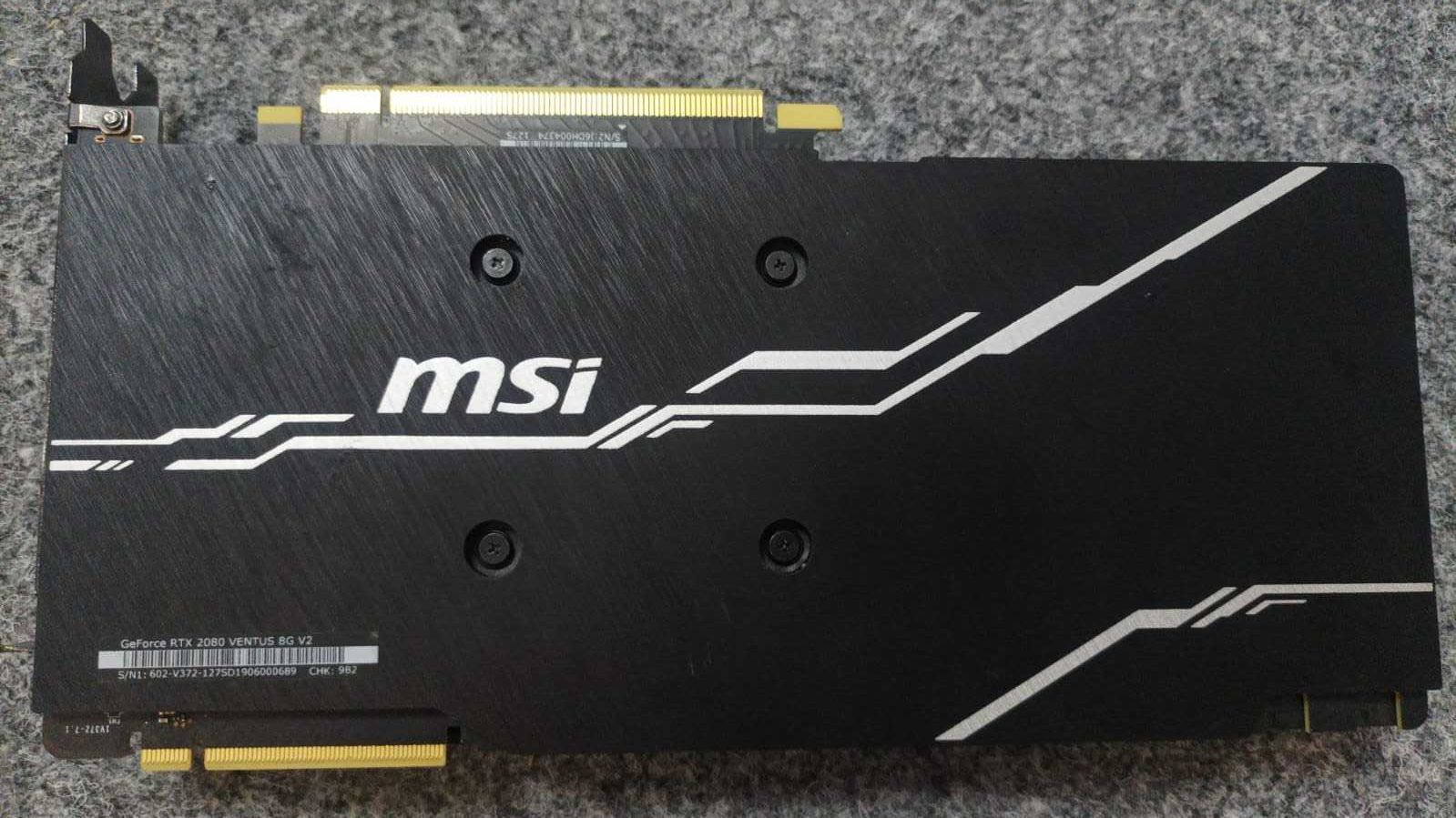Продается видеокарта MSI GeForse RTX 2080 VENTUS 8G V2