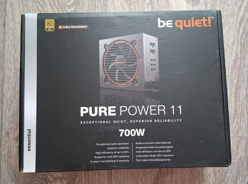 Блок питания Be quiet Pure power 11, 700 W для игрового компьютера