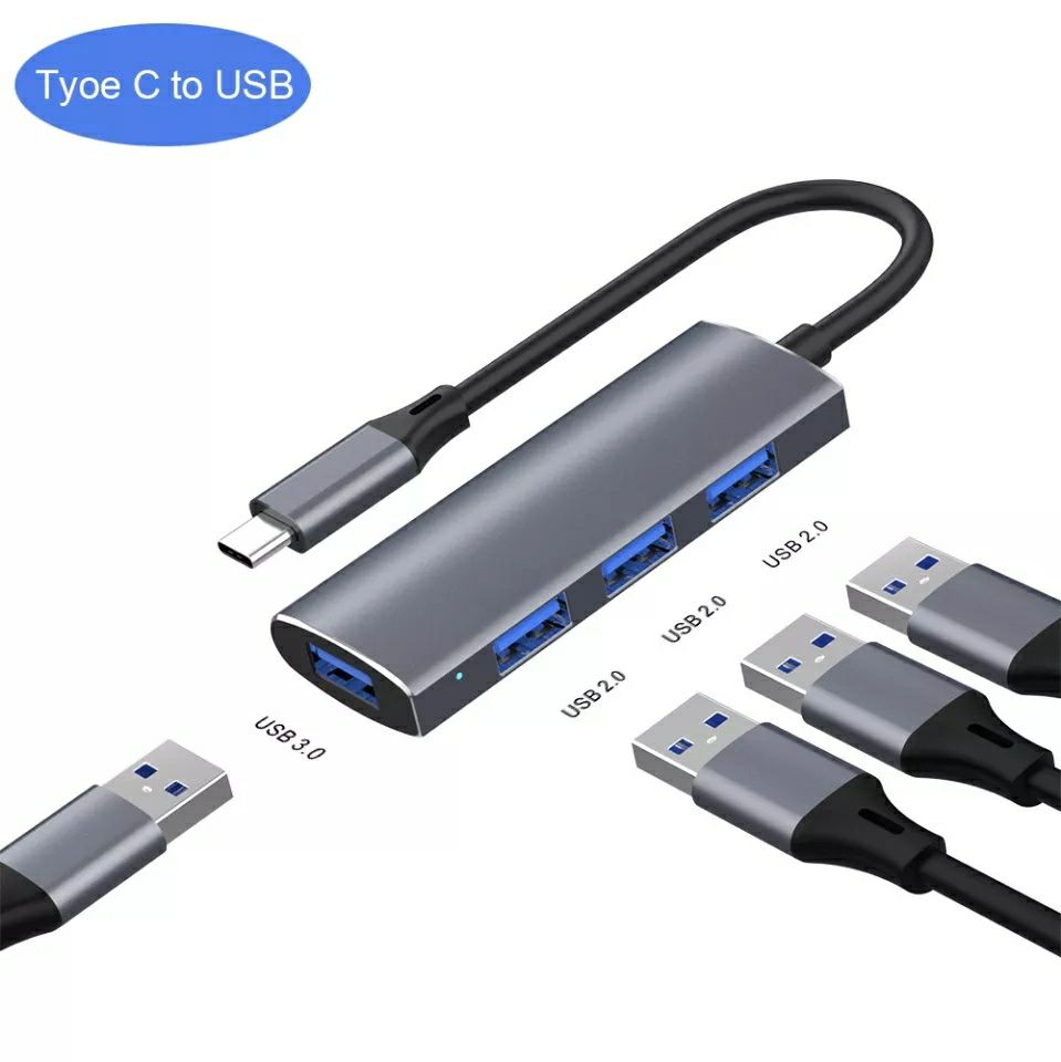 Переходник (OTG) Type-C на 4 USB 3.0. Качественный. Алматы