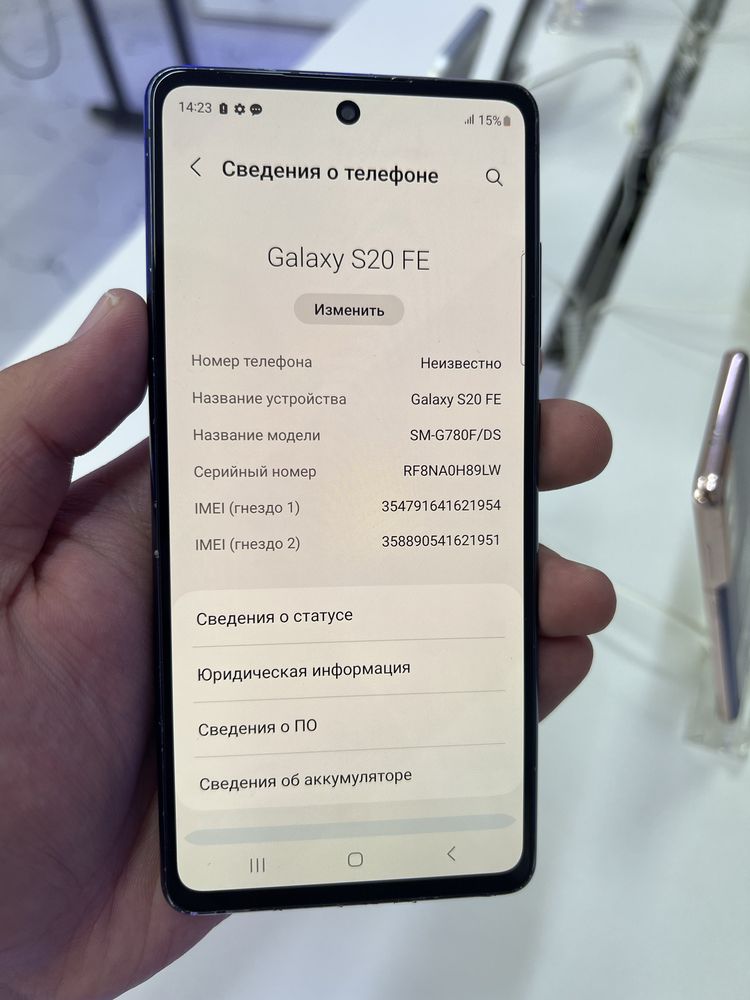 Samsung S20 Fe 128gb ozu 6