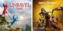Mortal kombat 11 Ultimate,Unravel two ps4,ps5