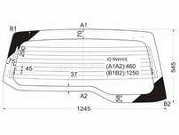 Стекло заднее с обогревом MITSUBISHI PAJERO IO/PININ 3/5D 98-10 Mitsub