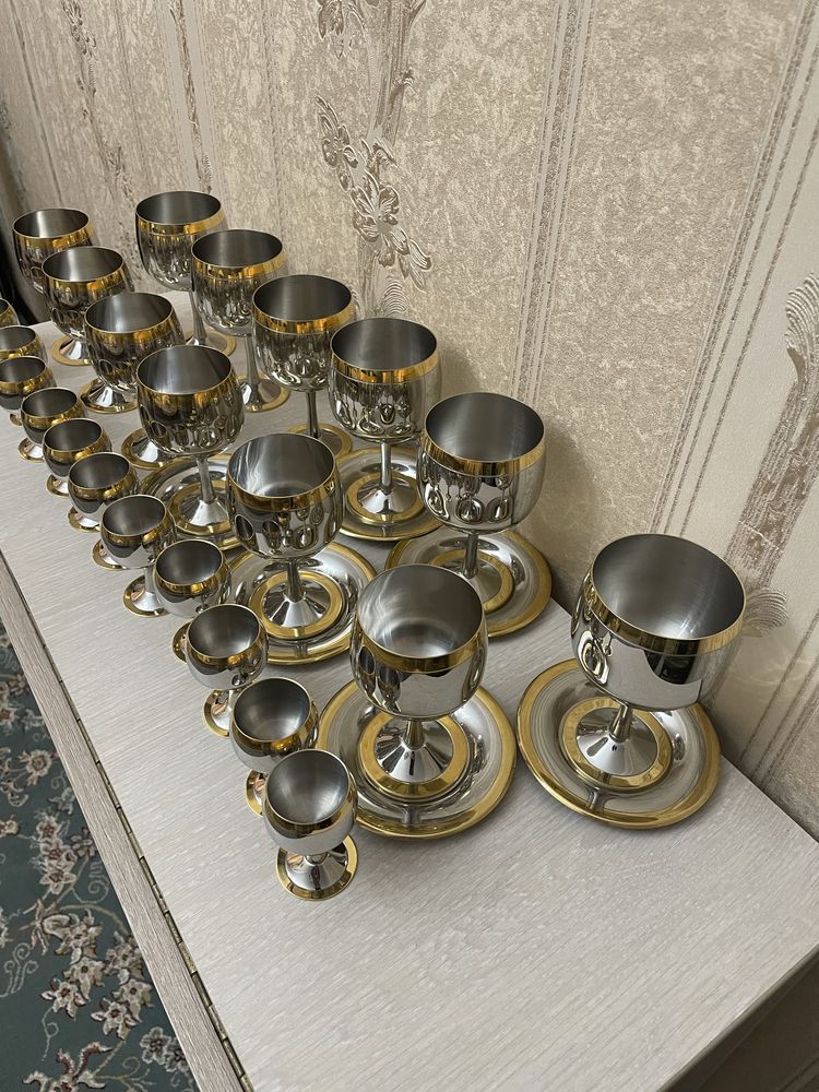 Продам  набор фужеров цептер. Сталь  18/10.