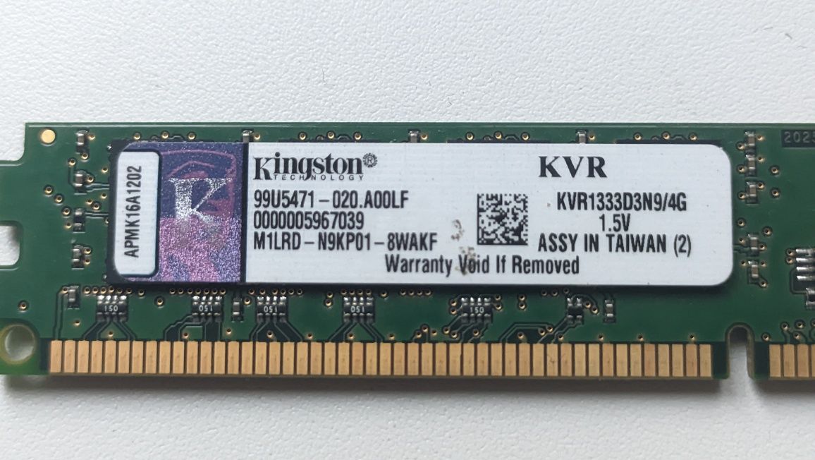 Оперативная память DDR 3 Kingston 1333Mhz