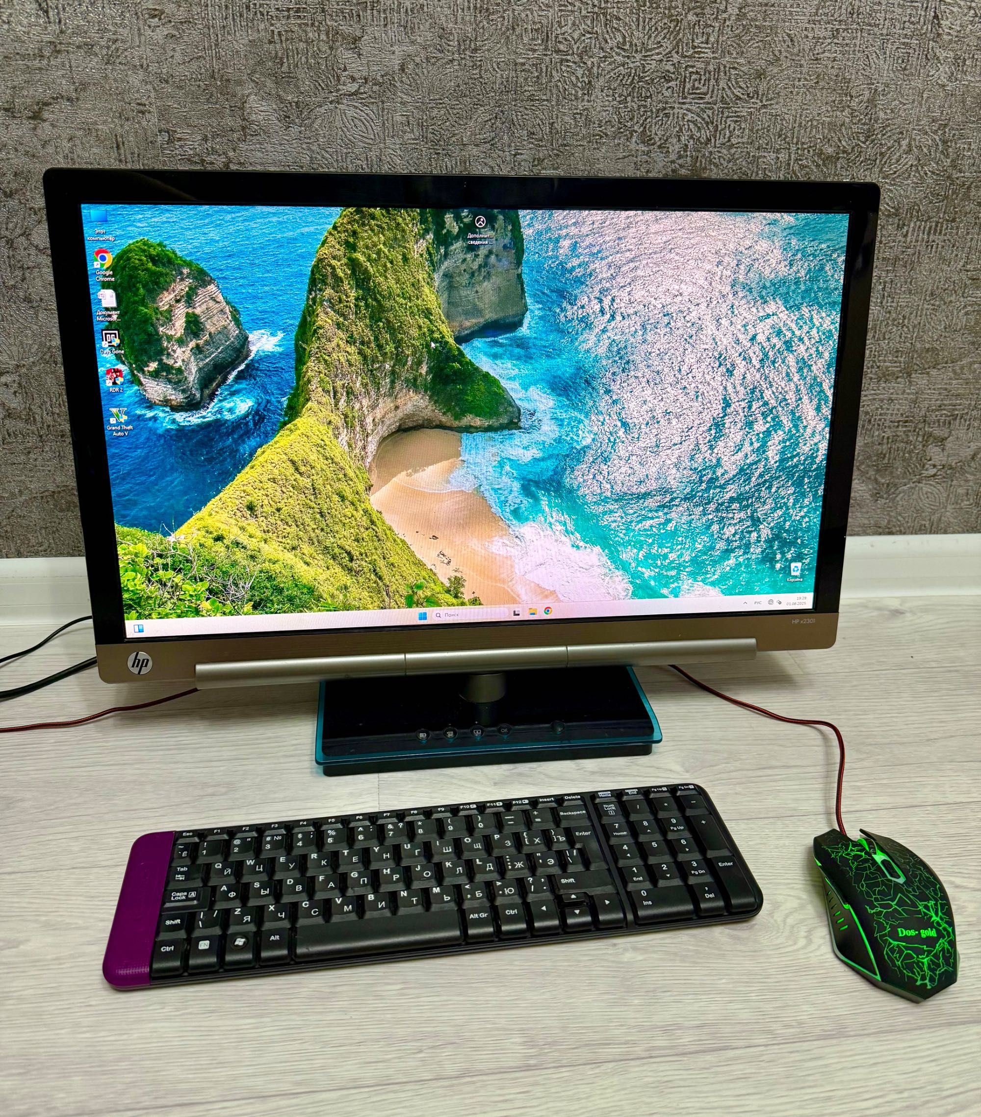 Компьютер комплектом intel G4560 ОЗУ 8gb GTX 1060 6gb SSD120 HDD1000