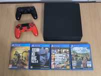 Игровая приставка Sony PlayStation 4 Slim 1000Gb (2 геймпада +игры)