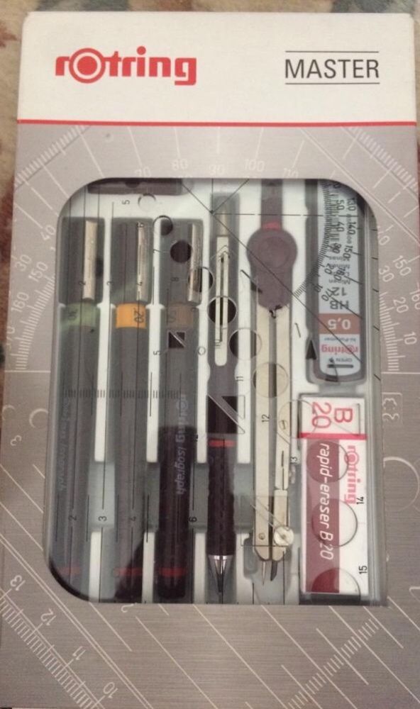 Чертежи Набор изографов ROTRING папка для чертежей. Германия. Новое.