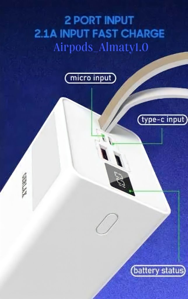 Gerlax PowerBank 15W 30000mah Охота Рыбалка SOS Фонарь быстрая зарядка