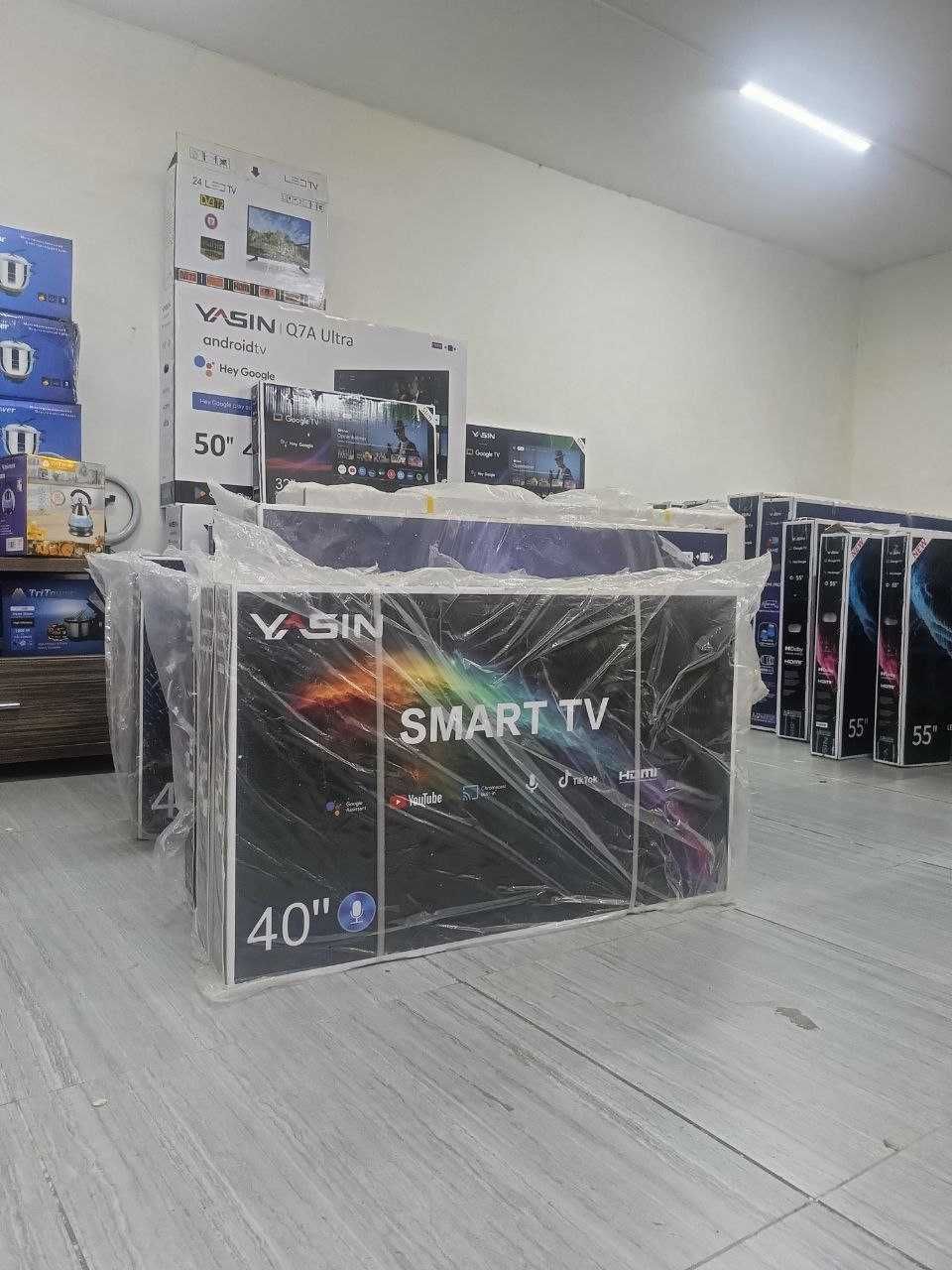 Yasin Smart Телевизоры 4К, wifi,  БЕЗ ПОСРЕДНИКОВ из оптового склада