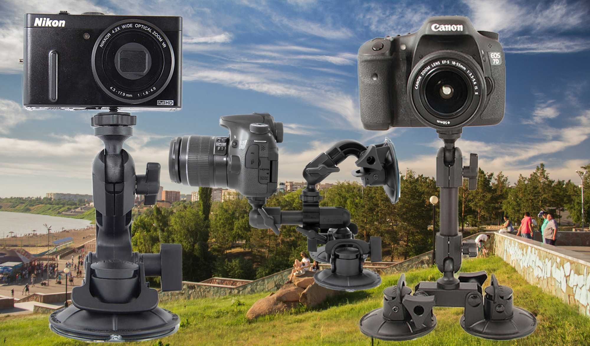 Крепление для камеры с двумя присосками Delkin Devices Fat Gecko