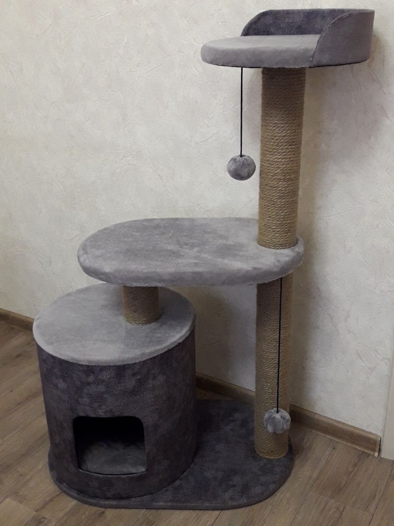 Домик для кошки с когтеточкой и лежаком