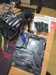 Процессор I9 11900k мат плата z590 Aourus водяное охлаждение озу