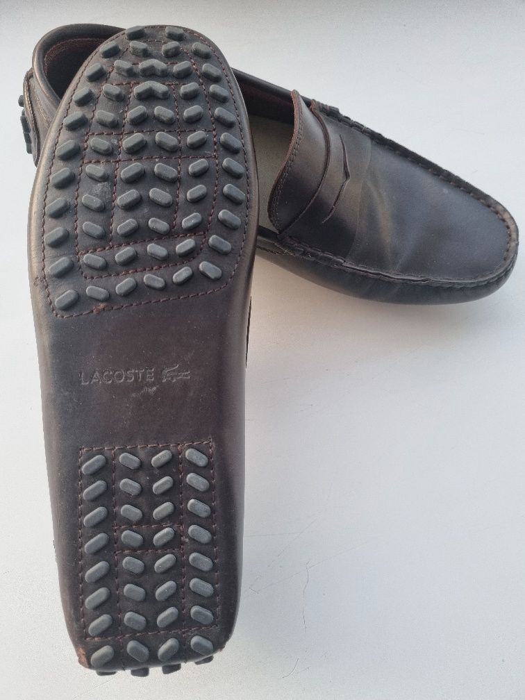 Мокасины мужские Lacoste, натуральная кожа,раз.42-43