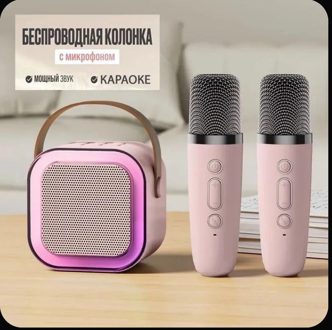 Микрофон 2 Микрофона с колонкой