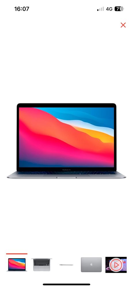 Ноутбук apple mac book-air13/2020/13.3/8g/ssd256