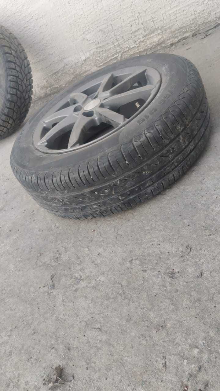 Титановые диски с летними автошинами 185/65 R15, 4 шт. (1 комплект)
