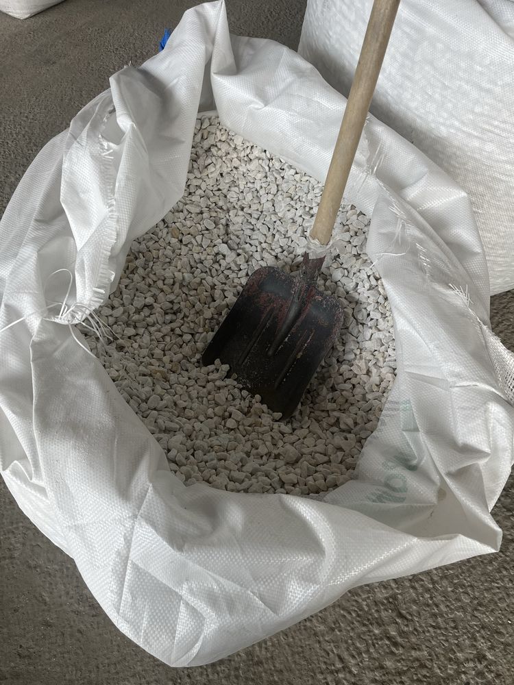 Белый щебень Галька Мраморная крошка Ак Тас