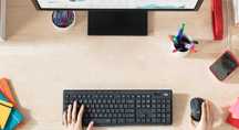 Logitech Silent Wireless Combo MK295 тихая клавиатура + мышка компелкт