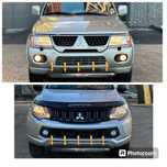 Защита бампера на Mitsubishi Pajero Sport l200 Montero