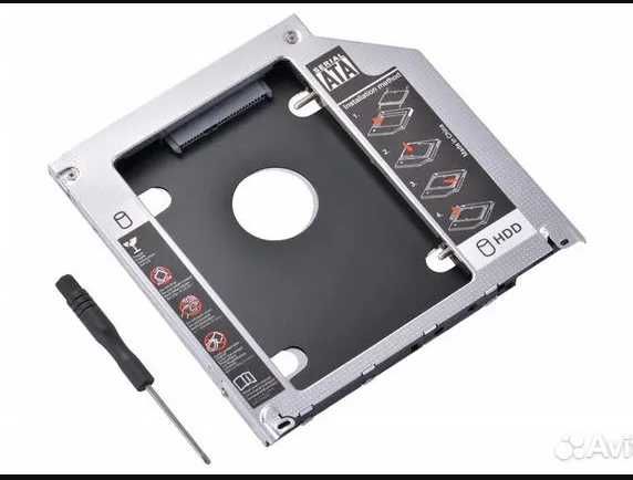 Optibay Оптибей Салазки 9,5 / 12,7 mm SATA (Second HDD Caddy)