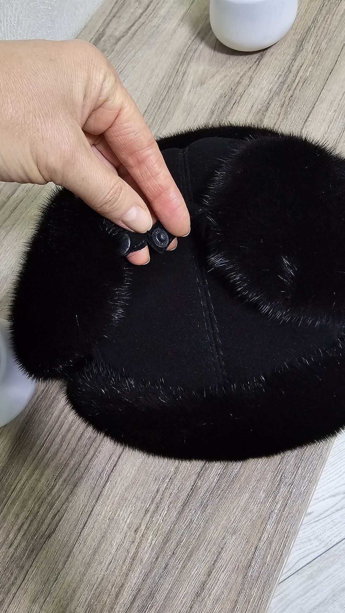 Мужская шапка  из норки