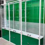 Прилавок витрина стеклянная из профиля, оборудование для магазина aevp