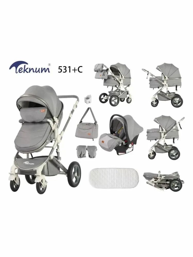 Коляска 3 в 1  teknum