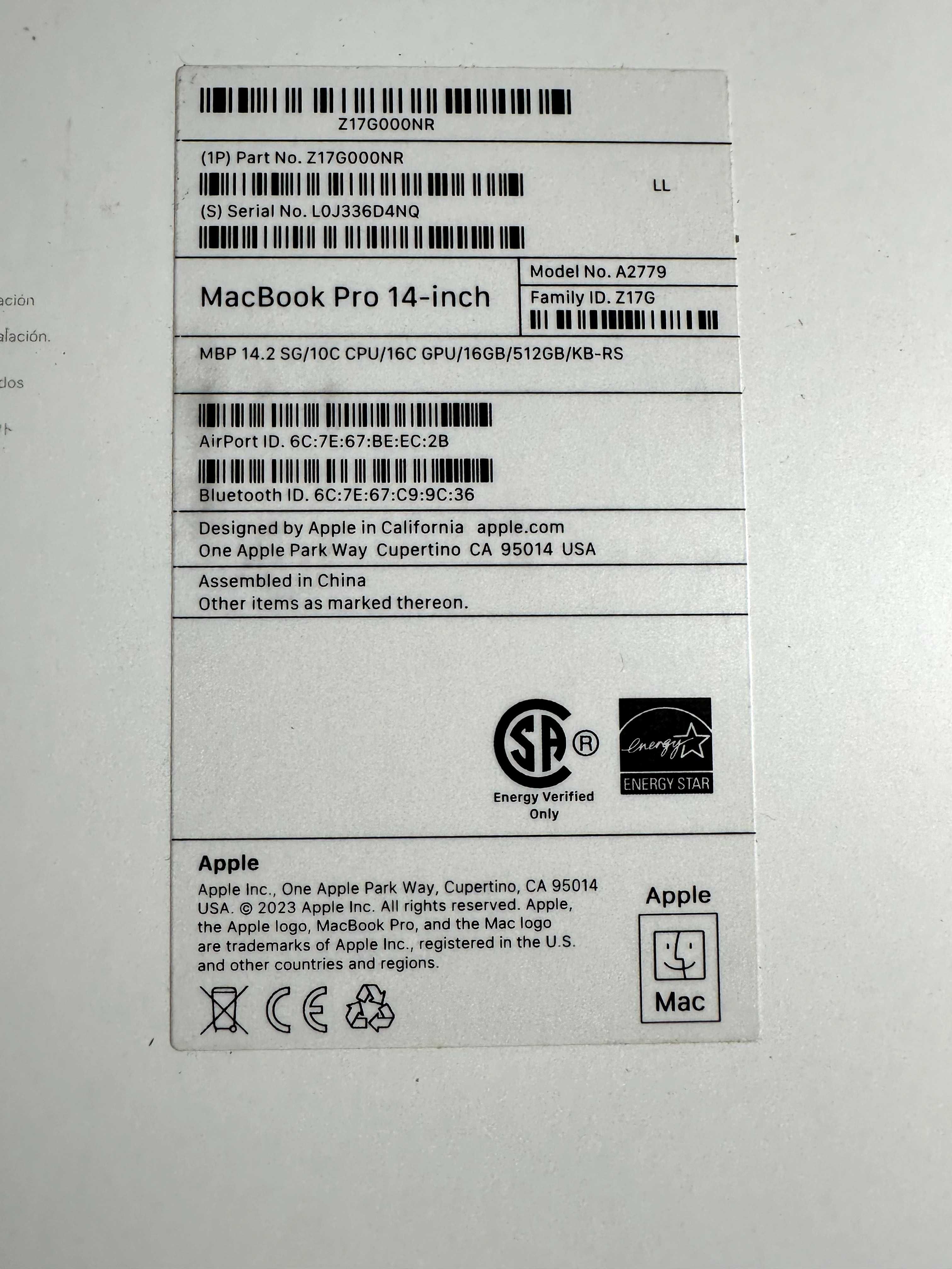 Ноутбук Apple MacBook Pro M2 14.2" / 16 Гб / SSD 512 Гб