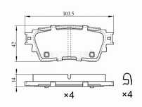 Колодки тормозные Mitsubishi Outlander