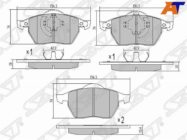 Колодки тормозные Audi A3
