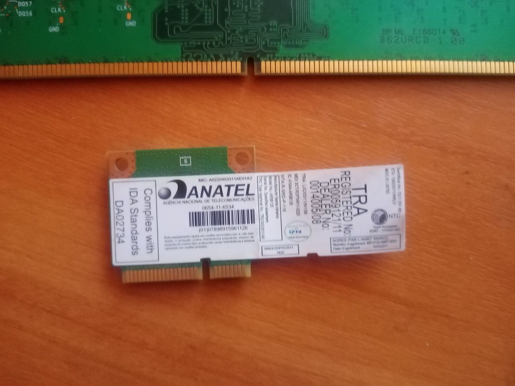 Продам комплектующие на компьютер, wifi, DDR2 1гб, процессор