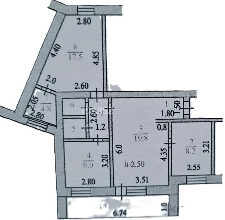Продам 3х комнатную квартиру 17 Школа
