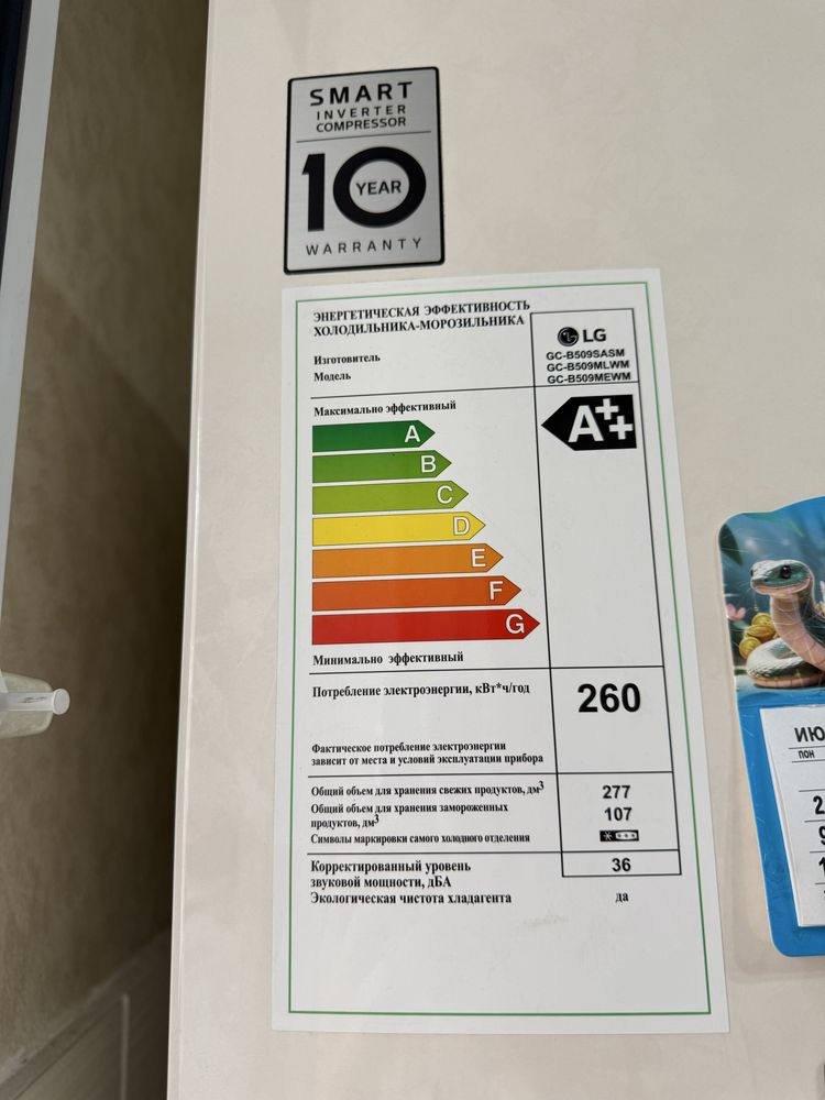 Холодильник LG smart invertor