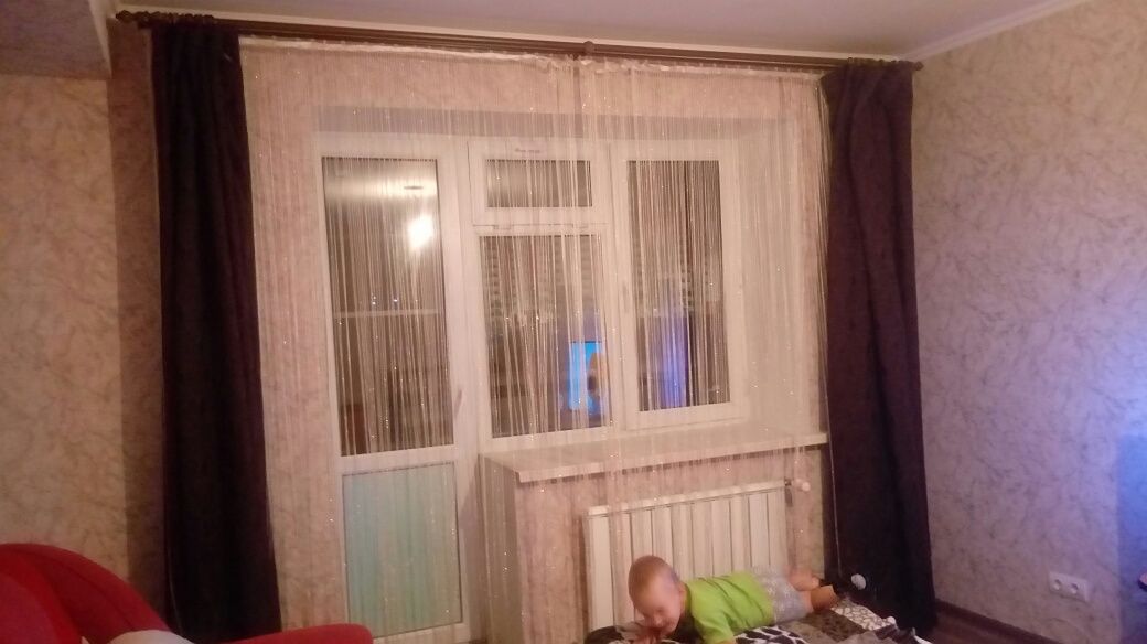 Занавеска нитяная с люрексом