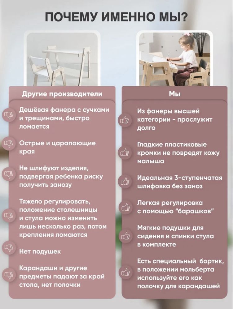 Можно в рассрочку. Растущий стол и стул детский в идеальном состоянии