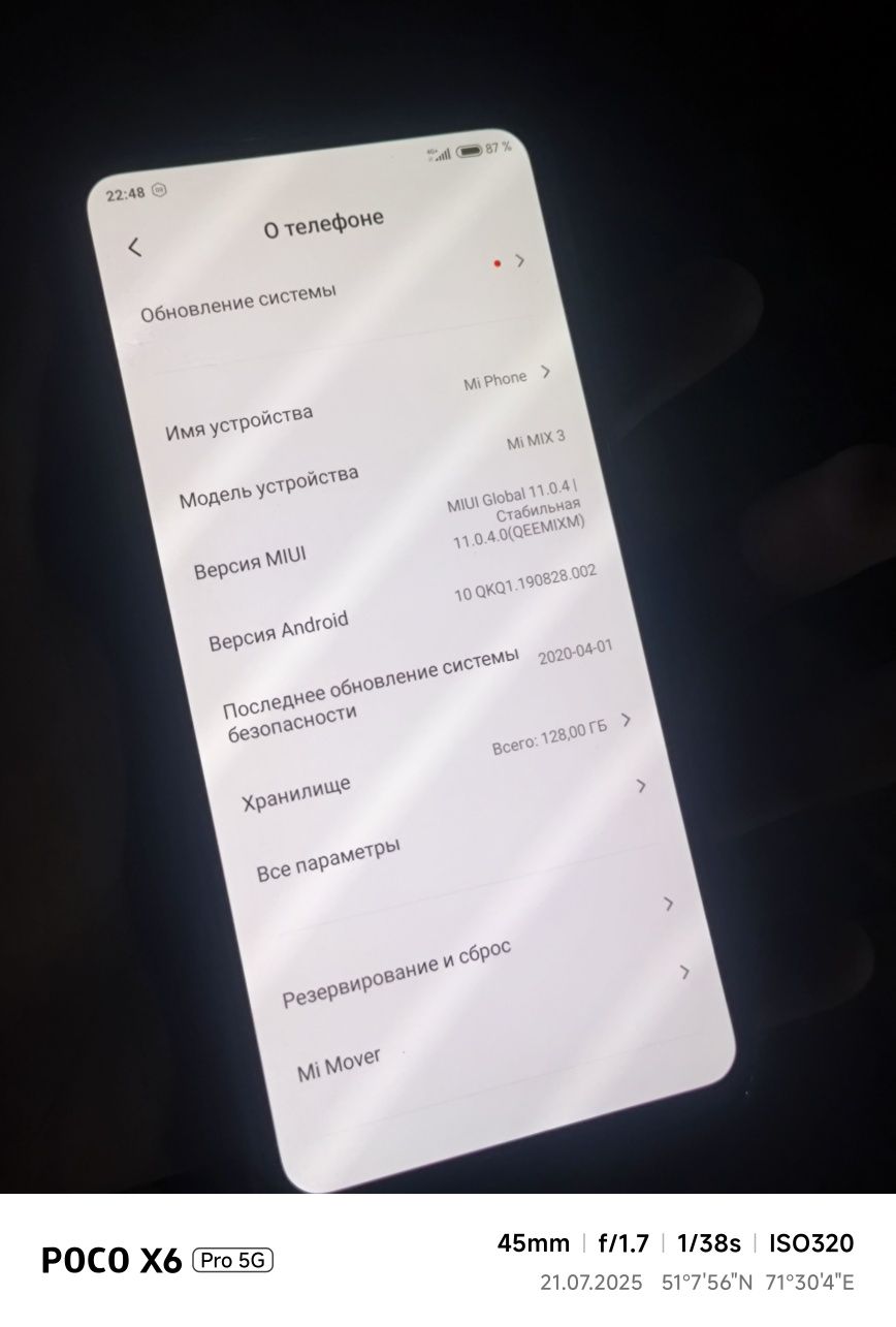Xiaomi Mi mix 3  (6/128) (Телефон-слайдер)