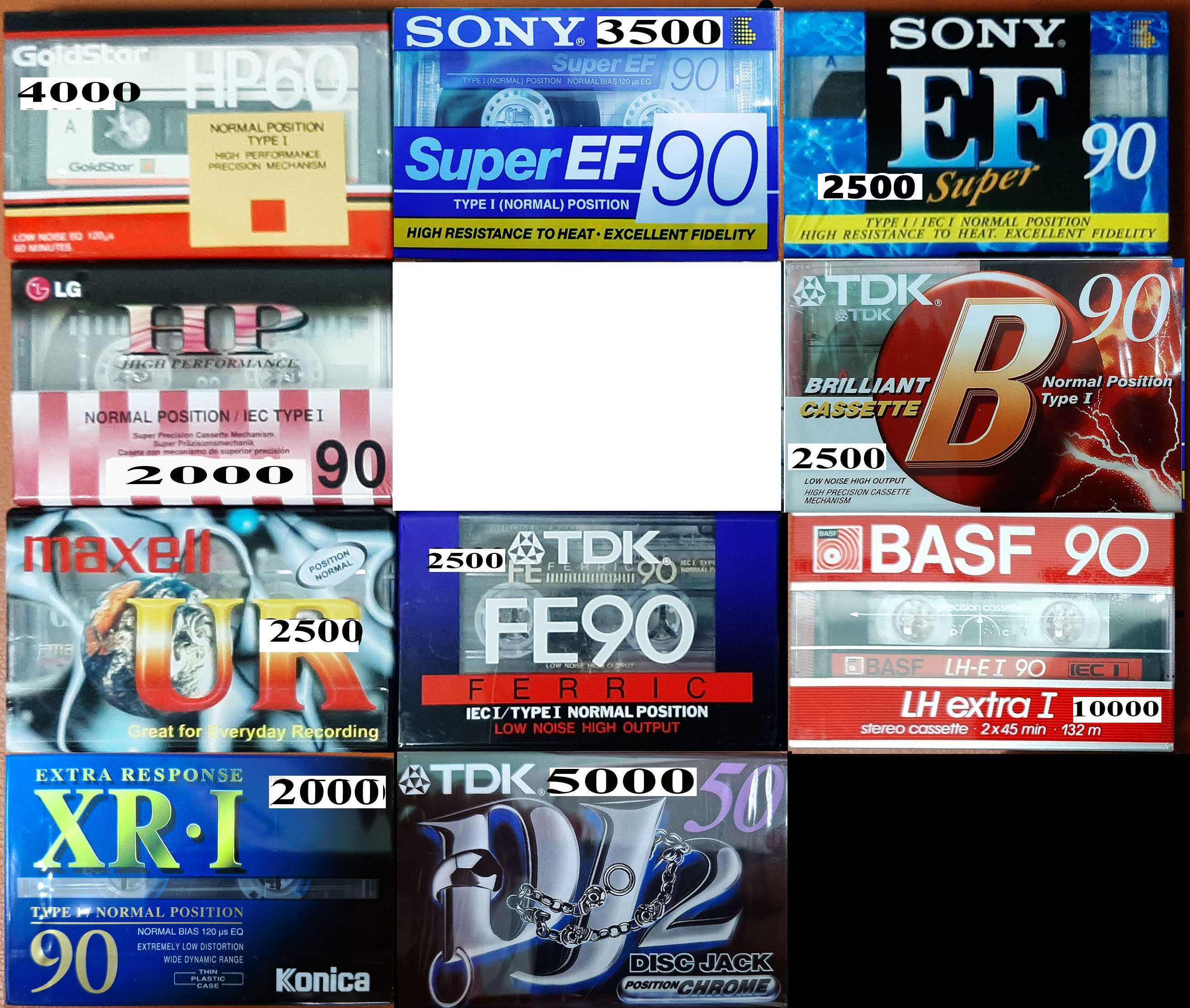 Распродажа Аудиокассеты новые запечатанные TDK, SONY, Maxell и др.