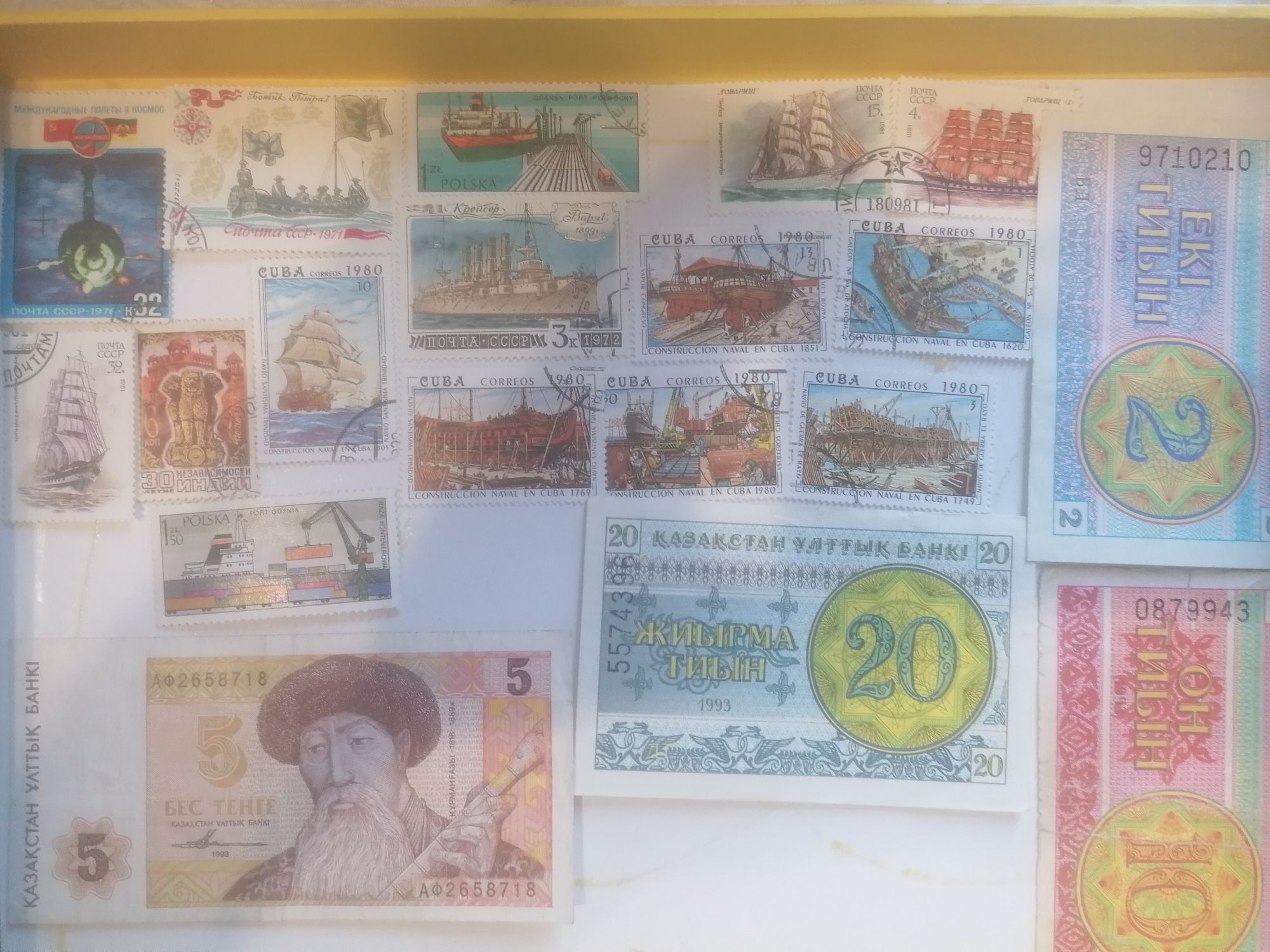 Продам марки СССР, Тиыны бумажные и т.д.