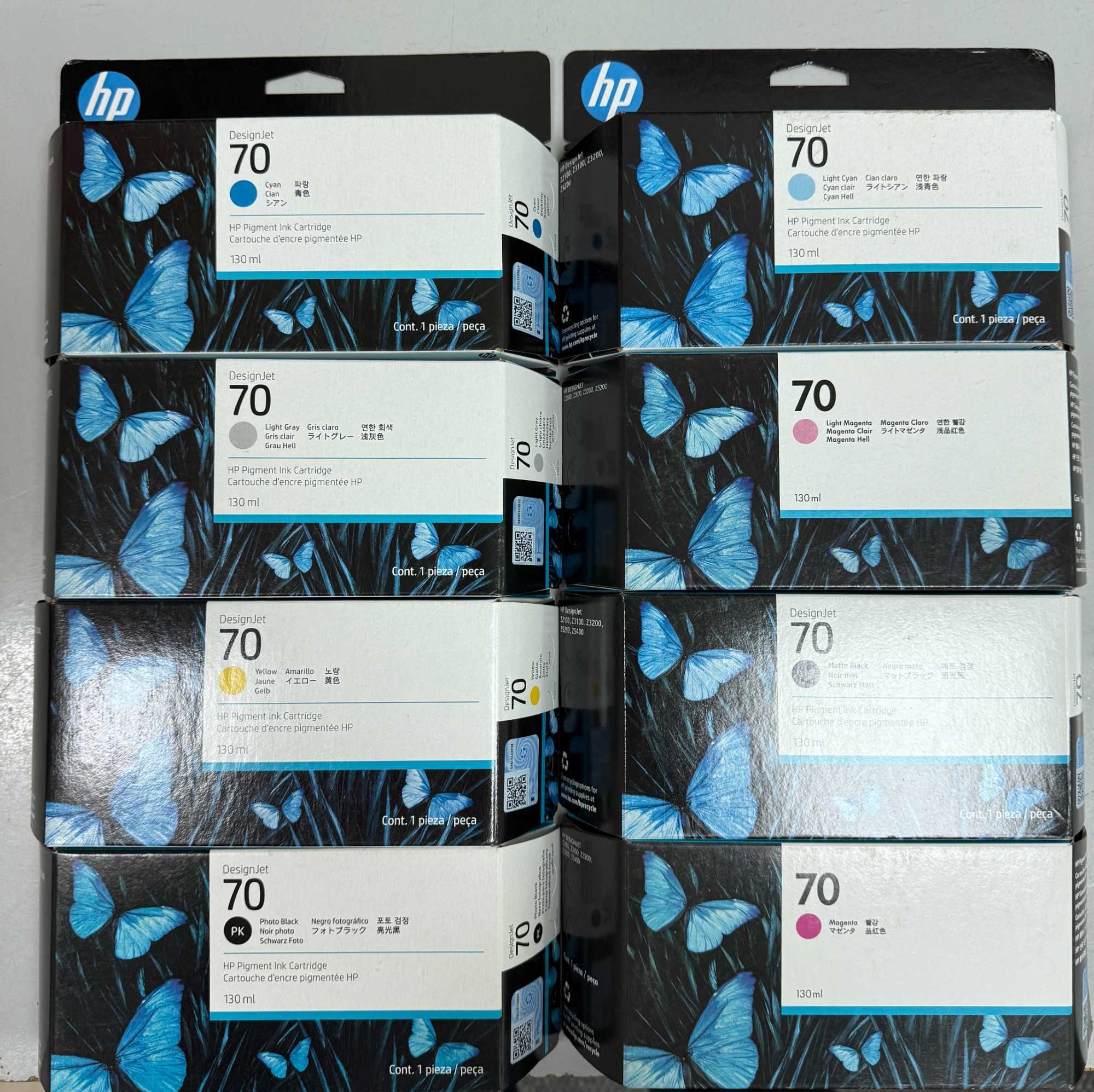 Комплект картриджей оригиналов для плоттеров HP Z2100,Z3100,Z3200 и тд