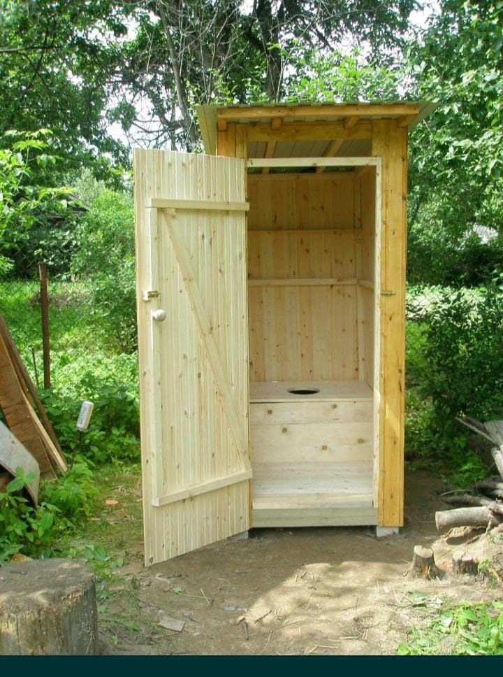Уличный Деревянные туалет для дачи и Коттеджей