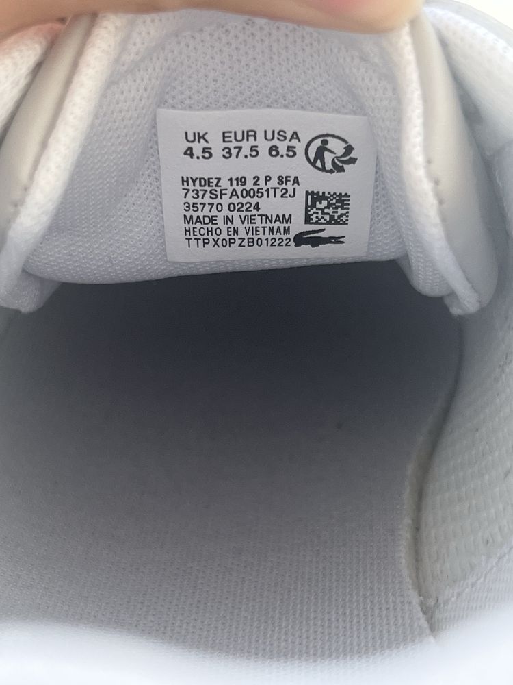 Новые кожаные кеды Lacoste оригинал из США